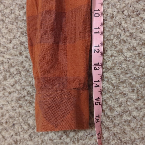 Orange Plaid Button-Up Shirt - Picture 5 of 8